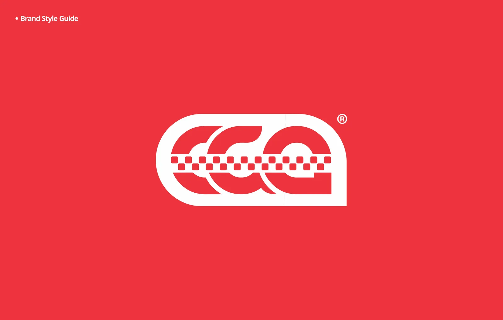 Charis God Automobile mark: a bold CGA monogram with a chequered-flag band, white on red